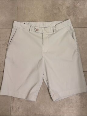 J.Lindeberg Men's Performance Golf Shorts- Light Gray